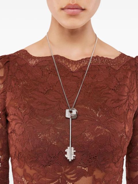 Rabanne key-pendant necklace - Silver