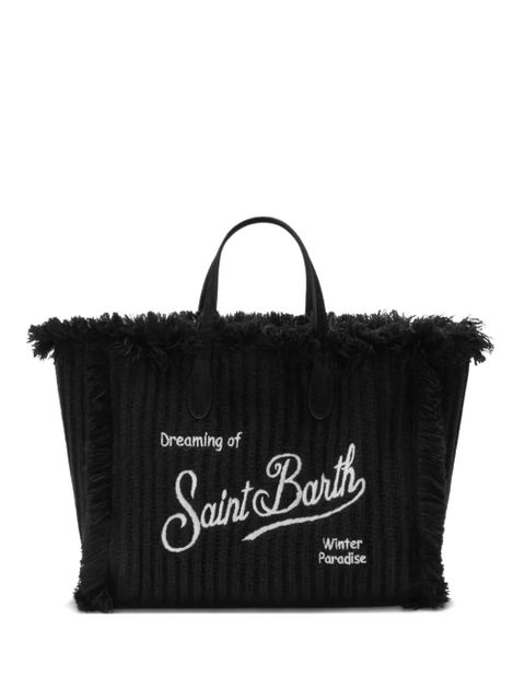 MC2 Saint Barth logo ribbed tote bag - Black - zdjęcie produktu nr 1