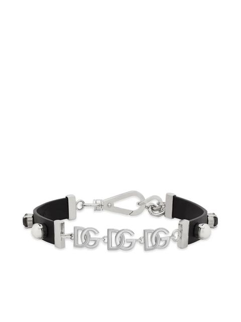 Dolce & Gabbana logo-charm leather choker - Black - zdjęcie produktu nr 1