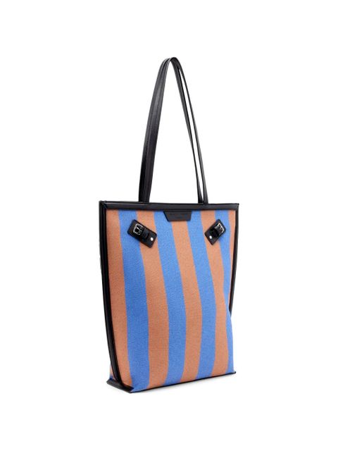 Proenza Schouler North South Days striped canvas tote bag - Blue