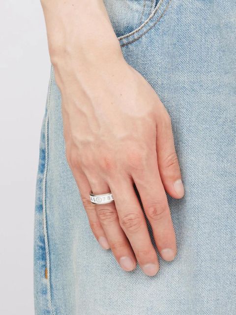 MM6 Maison Margiela numbers-motif ring - Silver