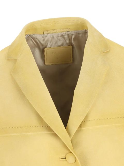 Prada button lambskin jacket - Yellow