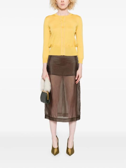 Prada long-sleeved cardigan - Yellow