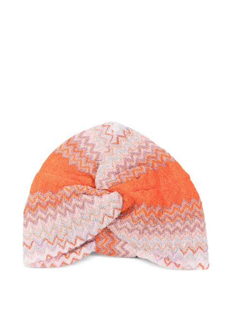 Missoni zig zag twist beanie - Orange - zdjęcie produktu nr 1
