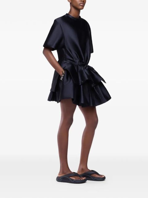 Rabanne bow short-sleeved top - Black