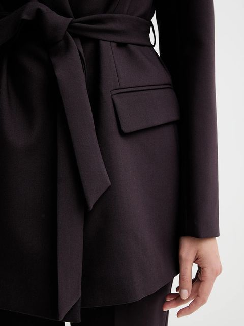 Answear.LAB marynarka kolor fioletowy jednorzędowa gładka