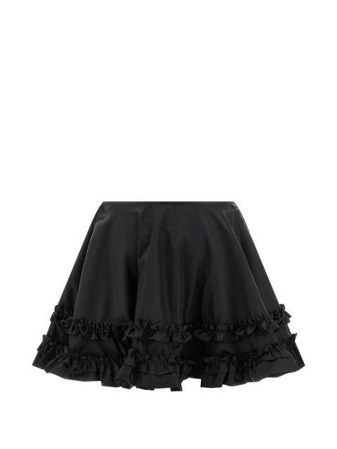 GANNI ruffled flared mini skirt - Black - zdjęcie produktu nr 2