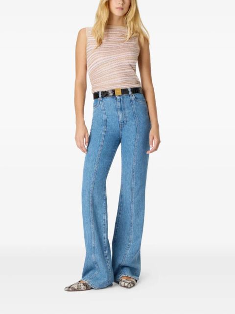 Missoni stripe embellished sleeveless top - White