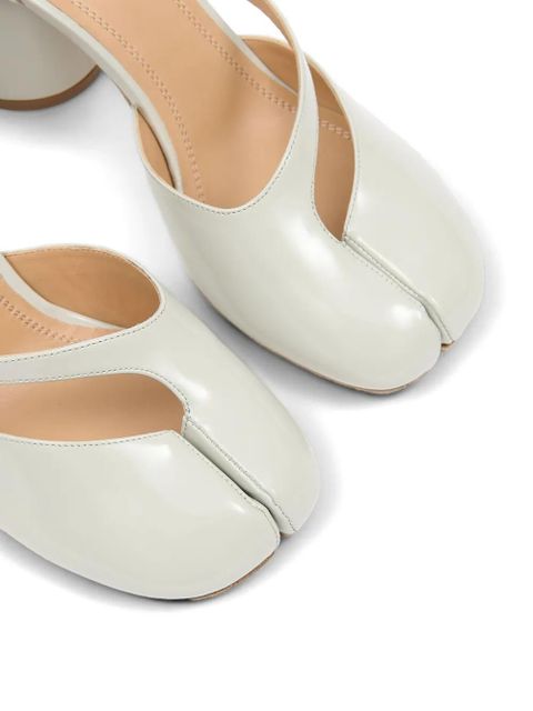 Maison Margiela Tabi cut-out leather pumps - Grey