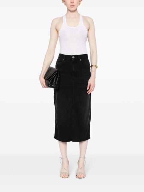 ISABEL MARANT Tilauria denim midi skirt - Black - zdjęcie produktu nr 2