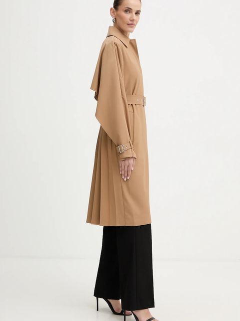 Karl Lagerfeld płaszcz kolor beżowy B1W15007