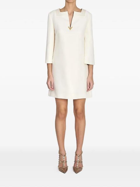 Valentino Garavani V-neck mini dress - White - zdjęcie produktu nr 1