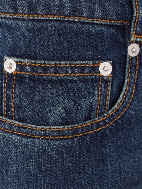 Alexander McQueen straigh-leg mid-rise jeans - Blue