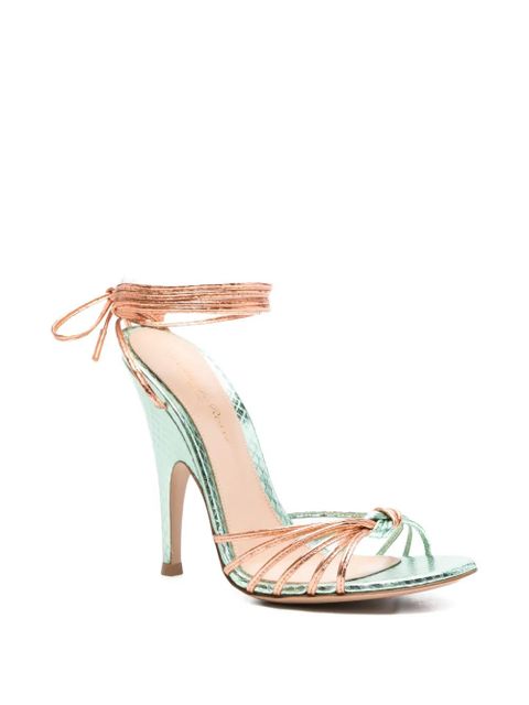 Gianvito Rossi Ricaye round-toe sandals - Green - zdjęcie produktu nr 2