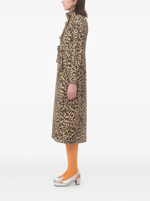 Valentino Garavani leopard-print belted coat - Neutrals