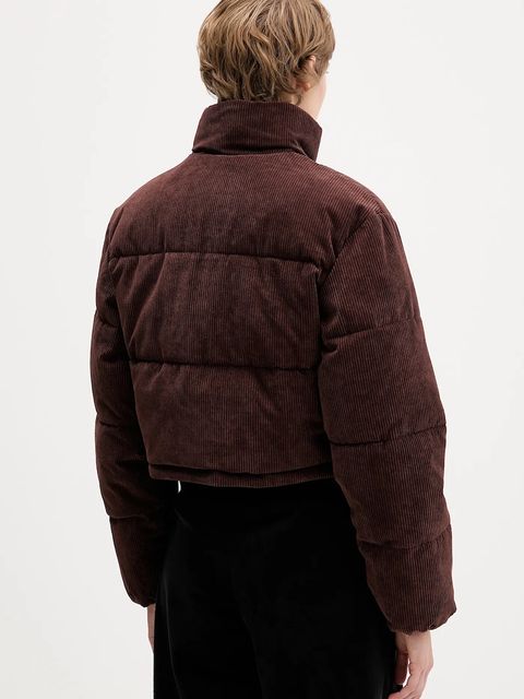 Tommy Jeans kurtka kolor brązowy zimowa oversize DW0DW21658