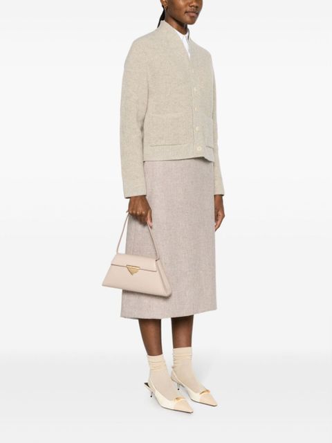 Prada triangle-logo leather shoulder bag - Pink - zdjęcie produktu nr 2