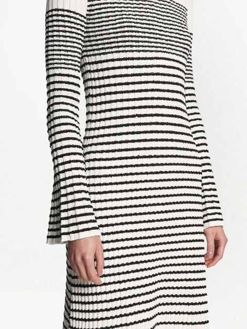 Proenza Schouler striped bouclé knit dress - White