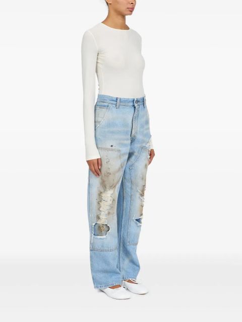 MM6 Maison Margiela distressed jeans - Blue - zdjęcie produktu nr 2