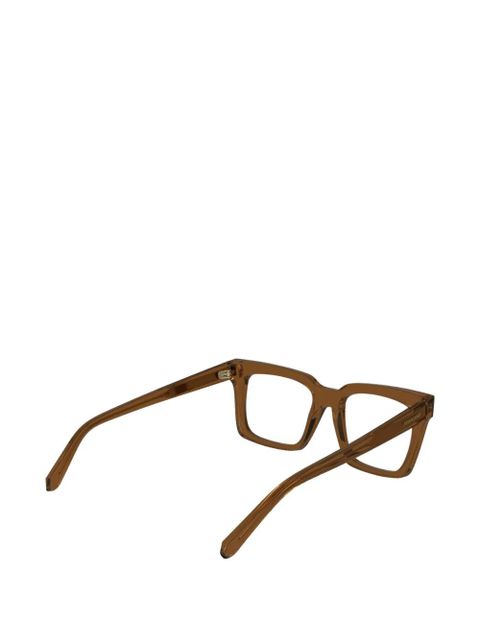 Ferragamo square full-rim eyeglasses - Brown
