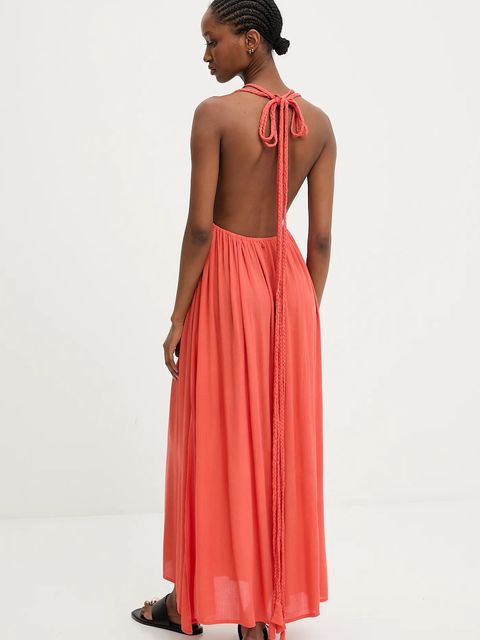 Answear.LAB sukienka kolor pomarańczowy maxi rozkloszowana - zdjęcie produktu nr 2