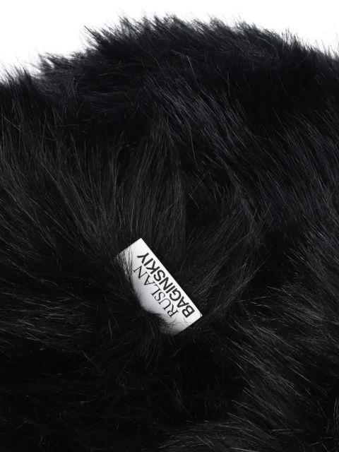 Ruslan Baginskiy fluffy ear-flap hat - Black - zdjęcie produktu nr 2