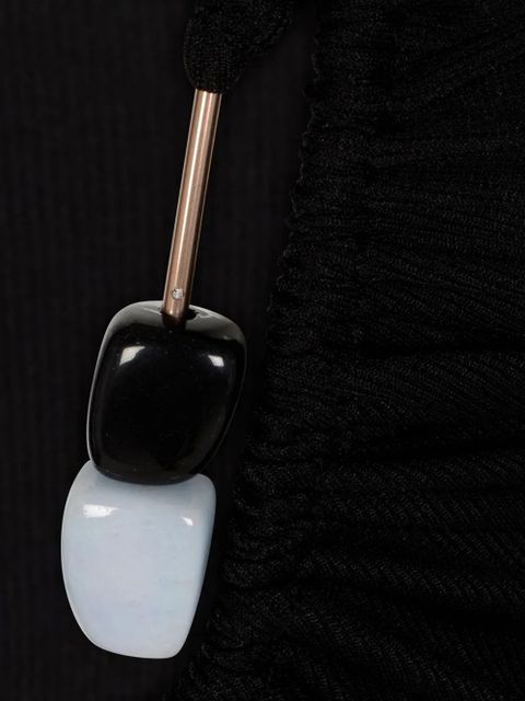 Christopher Esber stone-embellished strapless dress - Black