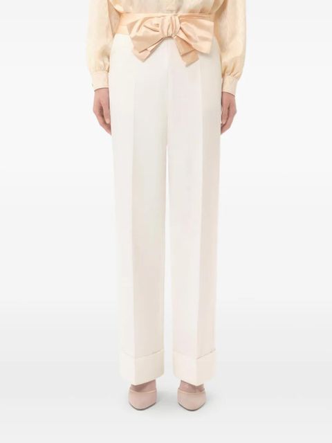 Valentino Garavani bow-detail trousers - Neutrals