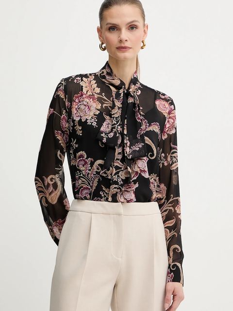 Marciano by Guess koszula VERITY damska kolor czarny regular z wiązanym dekoltem 5BGH14 7310A - zdjęcie produktu nr 1