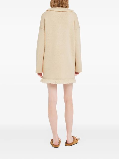 Alanui fringed finest coat - Neutrals