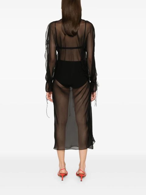 Christopher Esber Bias Concave midi dress - Black