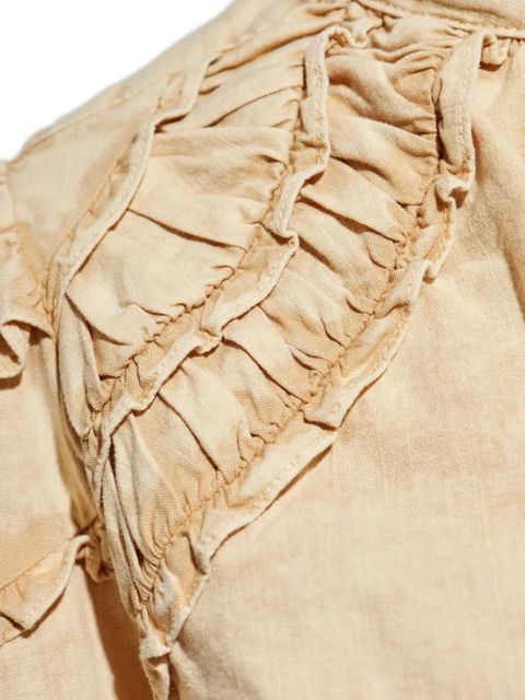 MARANT ÉTOILE ruffled cotton shirt - Neutrals