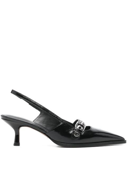 Maje 70mm eyelet strap pumps - Black - zdjęcie produktu nr 1