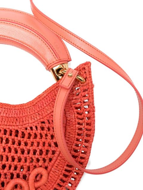 Chloé Summer Banana woven top-handle tote bag - Orange