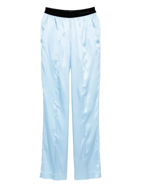 TOM FORD satin trousers - Blue - zdjęcie produktu nr 1