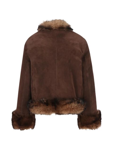 Valentino Garavani fur-trim jacket - Brown - zdjęcie produktu nr 2