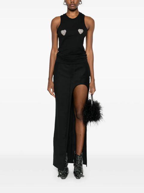 Blumarine heart-appliqué tank top - Black - zdjęcie produktu nr 2