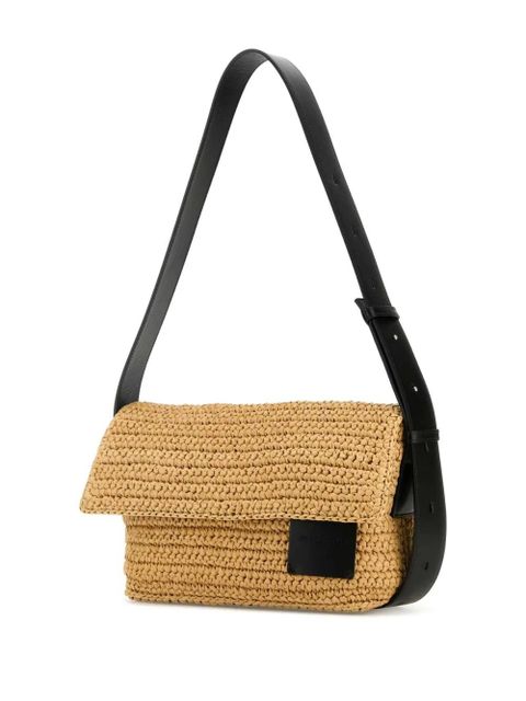 JIL SANDER+ raffia cross body bag - Neutrals