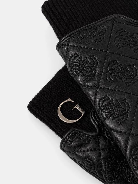 Guess rękawiczki CALISTA damskie kolor czarny AW5402 POL02 - zdjęcie produktu nr 2