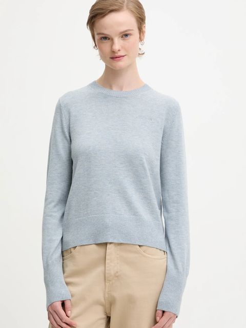 Guess Jeans sweter z domieszką wełny damski kolor niebieski W4BR83 Z3HO2 - zdjęcie produktu nr 1