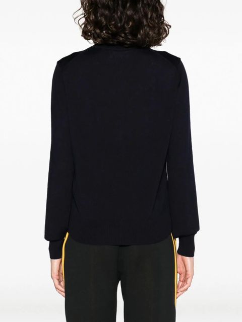 AMI Paris crew-neck merino wool jumper - Blue - zdjęcie produktu nr 2