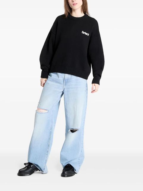 Carhartt WIP logo-detail heart-print sweater - Black