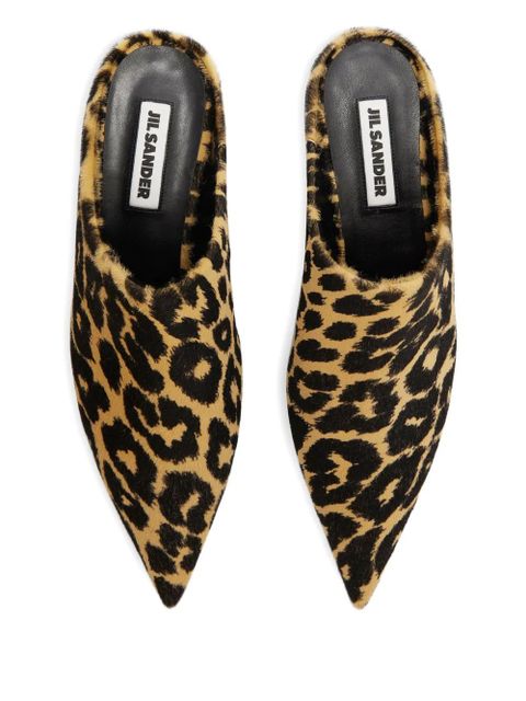 Jil Sander leopard-print mules - Brown