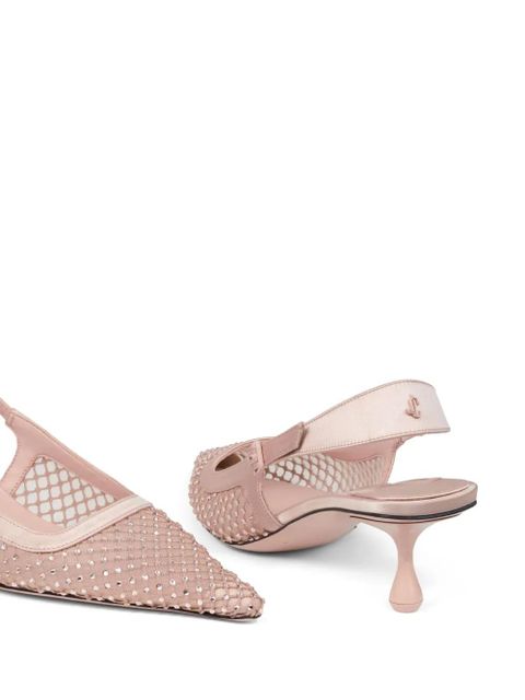 Jimmy Choo 50mm Amel crystal-embellished pumps - Pink
