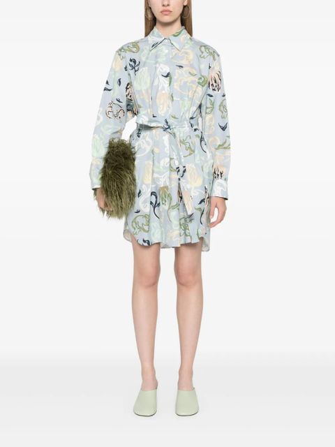 Lanvin floral-print mini dress - Blue - zdjęcie produktu nr 2