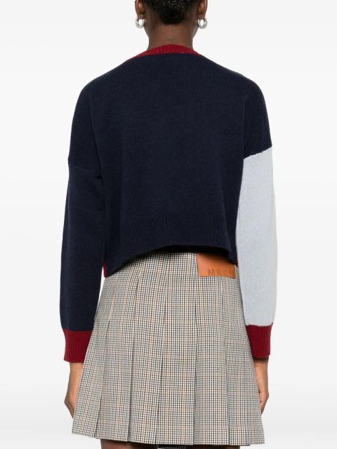 Marni colour-block cashmere sweater - Blue