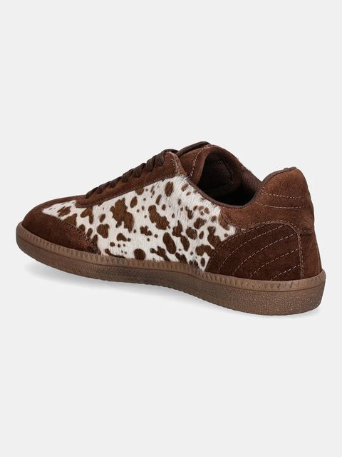 Medicine sneakersy zamszowe damskie kolor brązowy