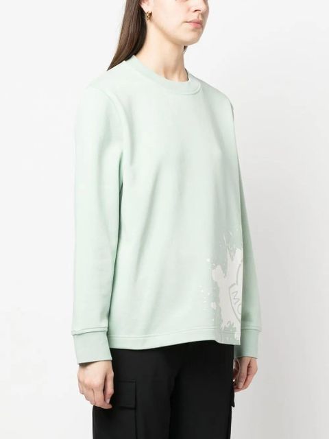 Moncler logo-print knitted sweatshirt - Green - zdjęcie produktu nr 2