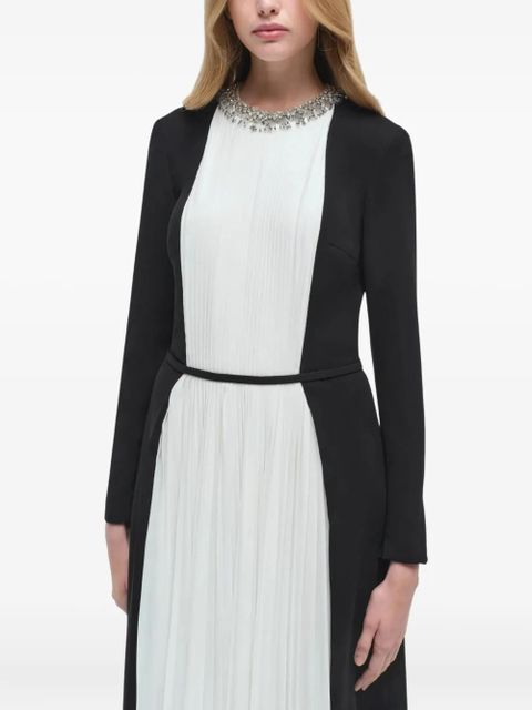 Simkhai embellished pleated midi day dress - White