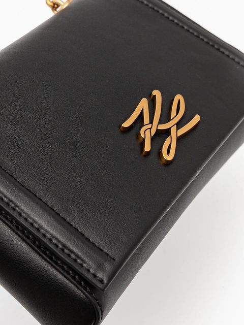 Karl Lagerfeld torebka skórzana K/AUTOGRAPH kolor czarny A1W30174